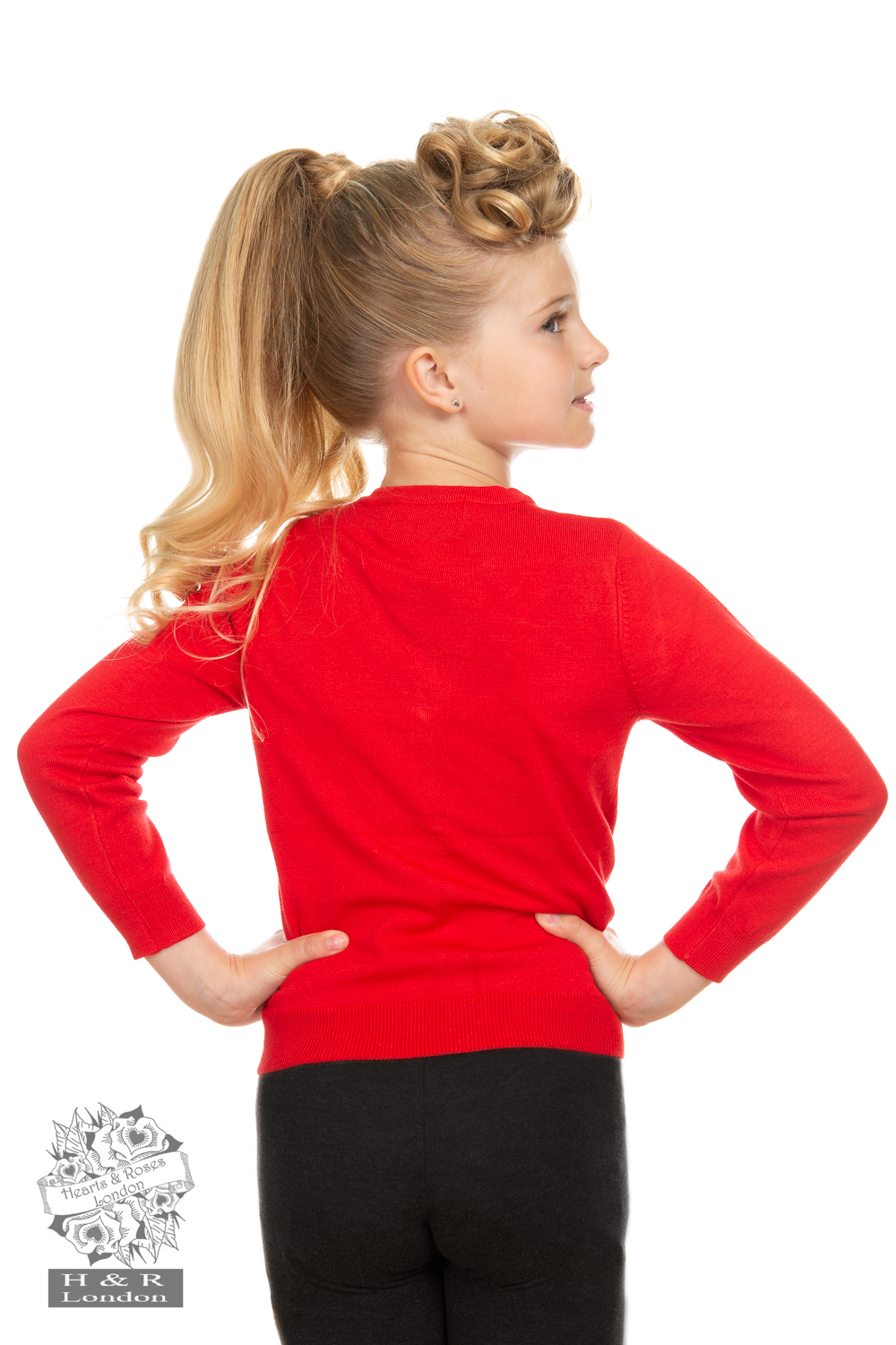 Girls Red Cardigan